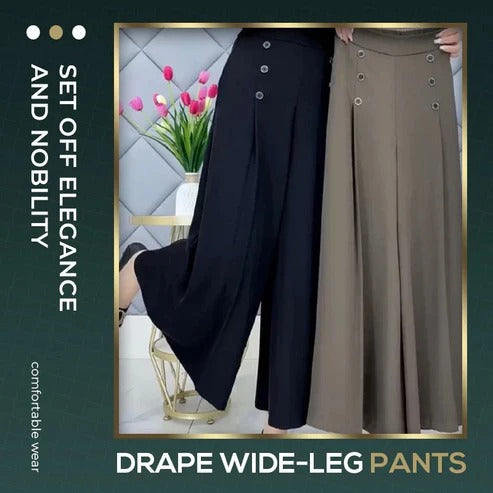 Aire - Pantalones anchos plisados cómodos y respetuosos con la piel