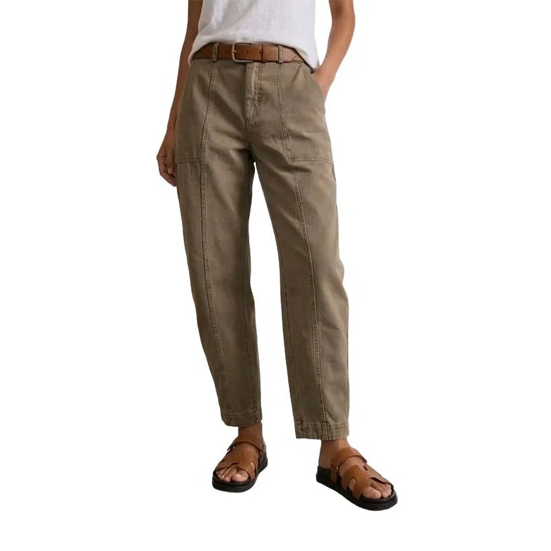 Nube - Pantalones utilitarios de talle alto y corte ajustado para mujer