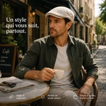 Francia - Boina de hombre , lino de verano