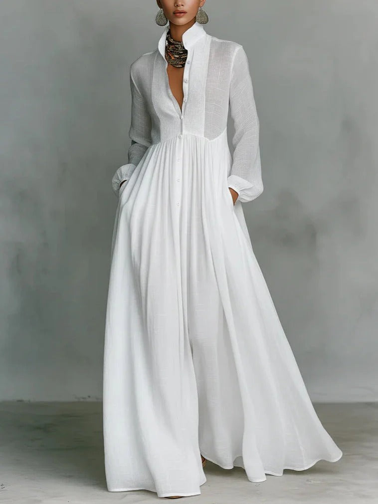 Mireia - Vestido minimalista con cuello alto