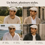 Francia - Boina de hombre , lino de verano