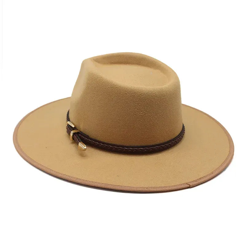Alemania - Sombrero fedora de algodón con cordón trenzado