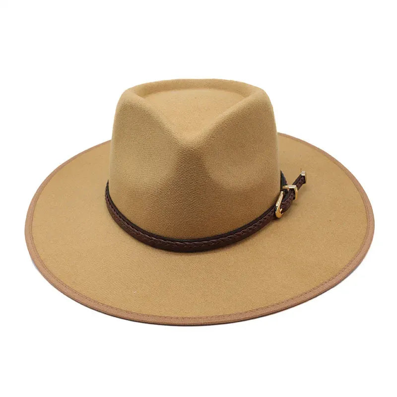 Alemania - Sombrero fedora de algodón con cordón trenzado
