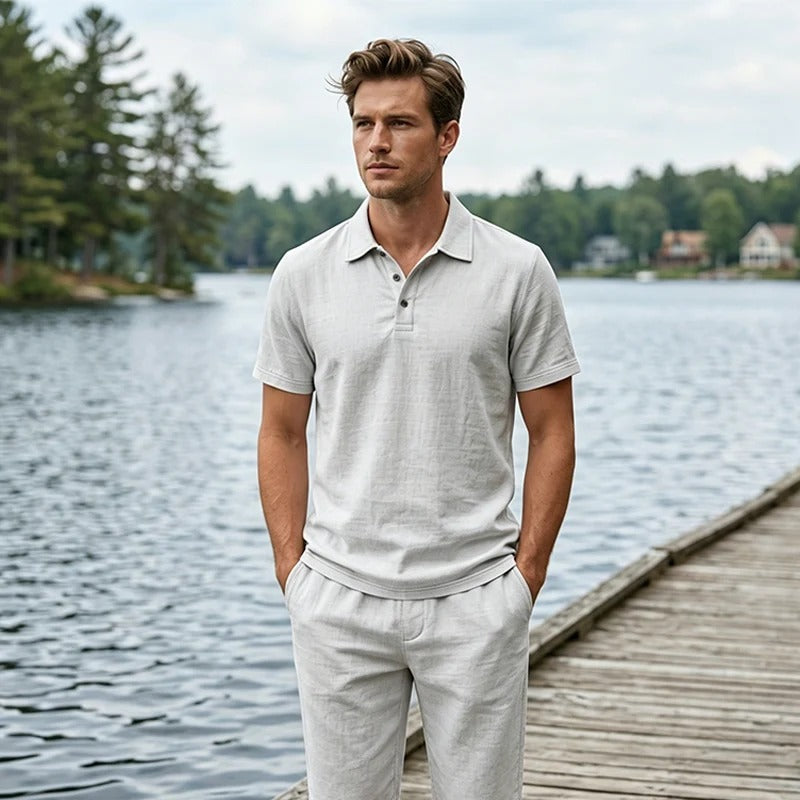 Granada - Conjunto informal de camisa y pantalón de lino
