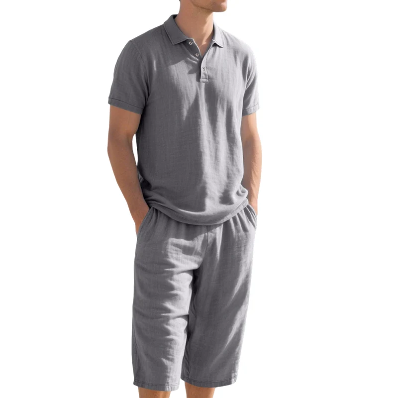 Granada - Conjunto informal de camisa y pantalón de lino