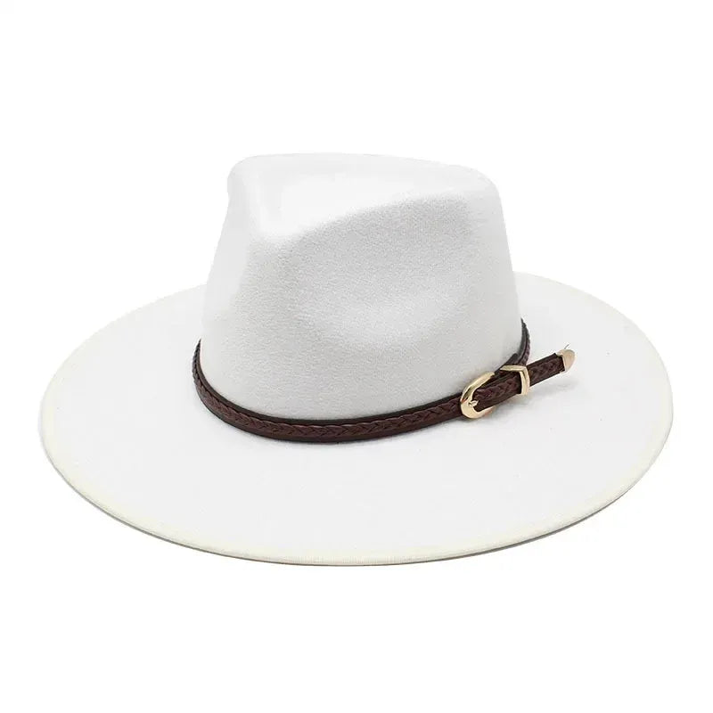 Alemania - Sombrero fedora de algodón con cordón trenzado