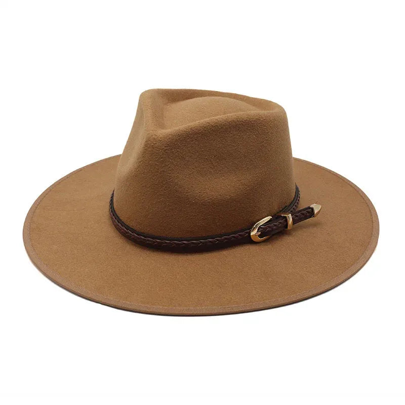 Alemania - Sombrero fedora de algodón con cordón trenzado