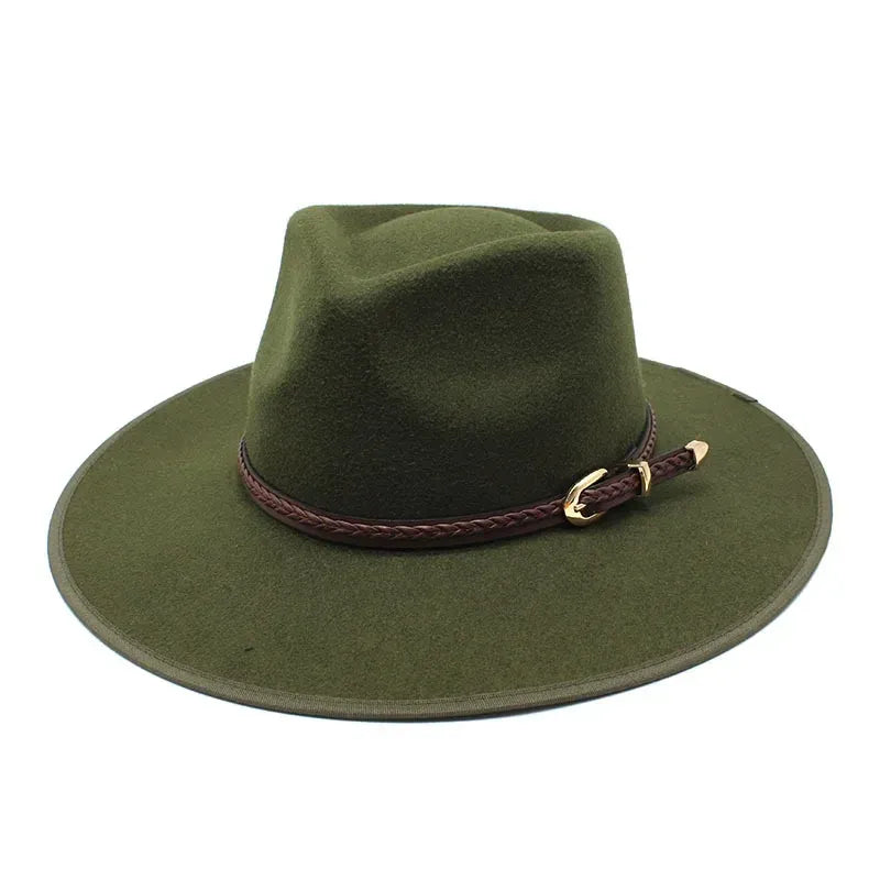 Alemania - Sombrero fedora de algodón con cordón trenzado