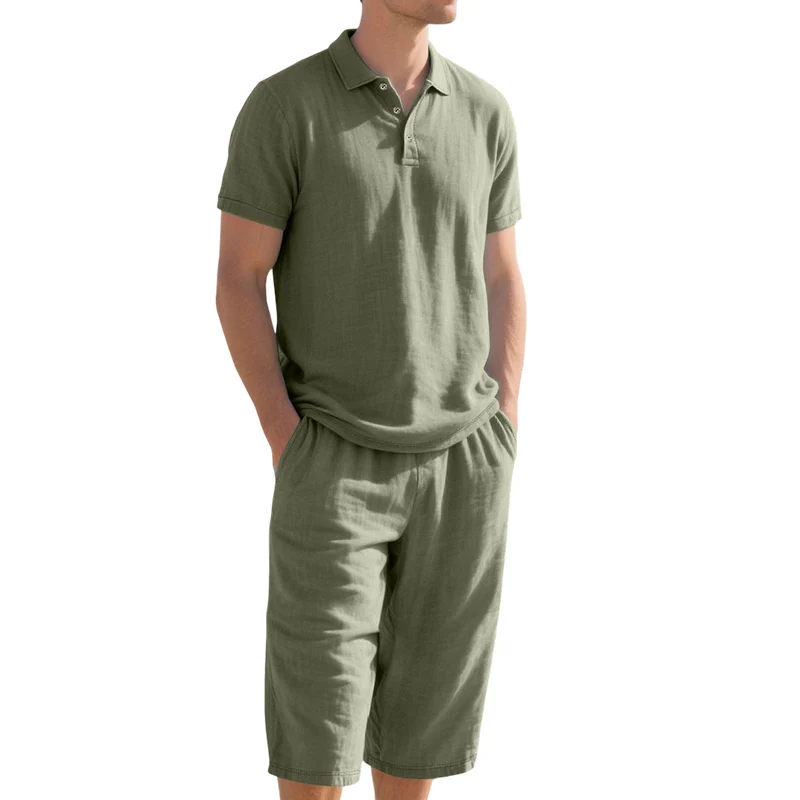 Granada - Conjunto informal de camisa y pantalón de lino